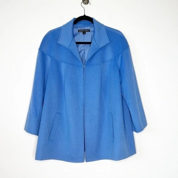 Lafayette 148 New York Woman WOOL Open Front Jacket ITALY Size 16 - Picture 3 of 14